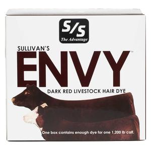 Envy Dark Red Livestock Hair Dye Kit Sullivan Supply